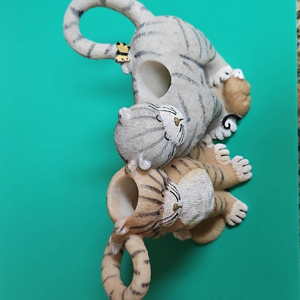 Cats At Play- By Deb Strain Toothbrush Holder - Rare Vintage